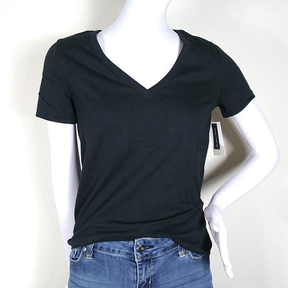Nordstrom BP NWT v neck black tee size XXS - Picture 3 of 7